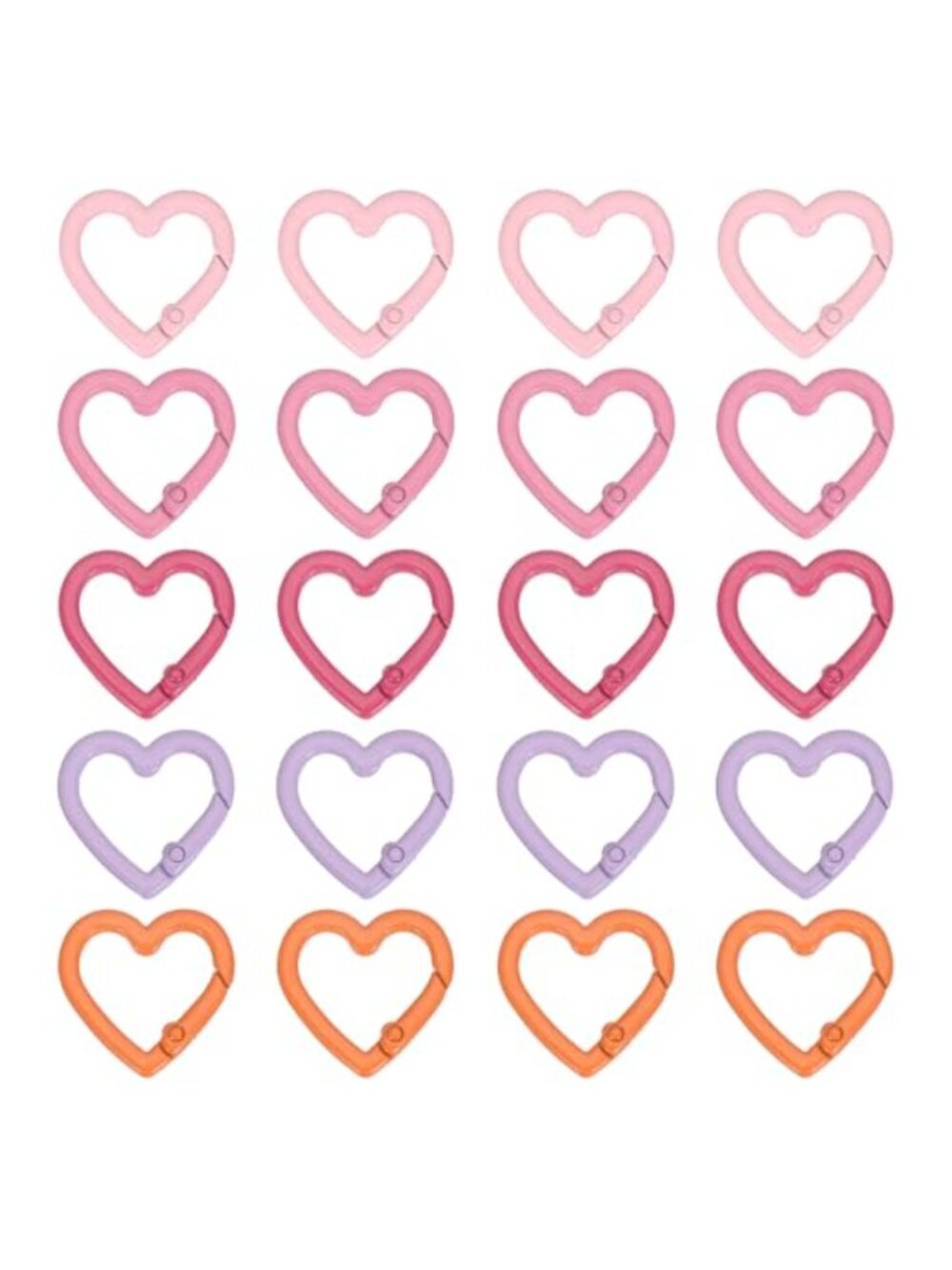 Zinc Alloy Heart Swivel Snap Keychain Clips for DIY Crafts Purses Bags